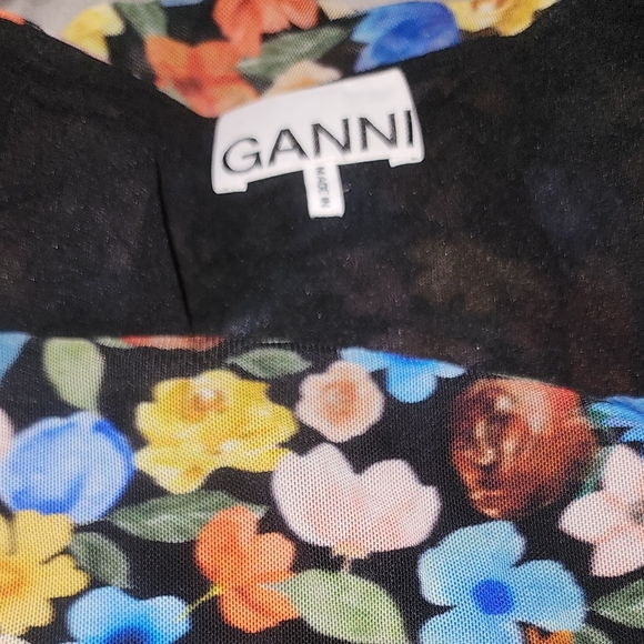 GANNI   Print mesh dress - Picture 7 of 11